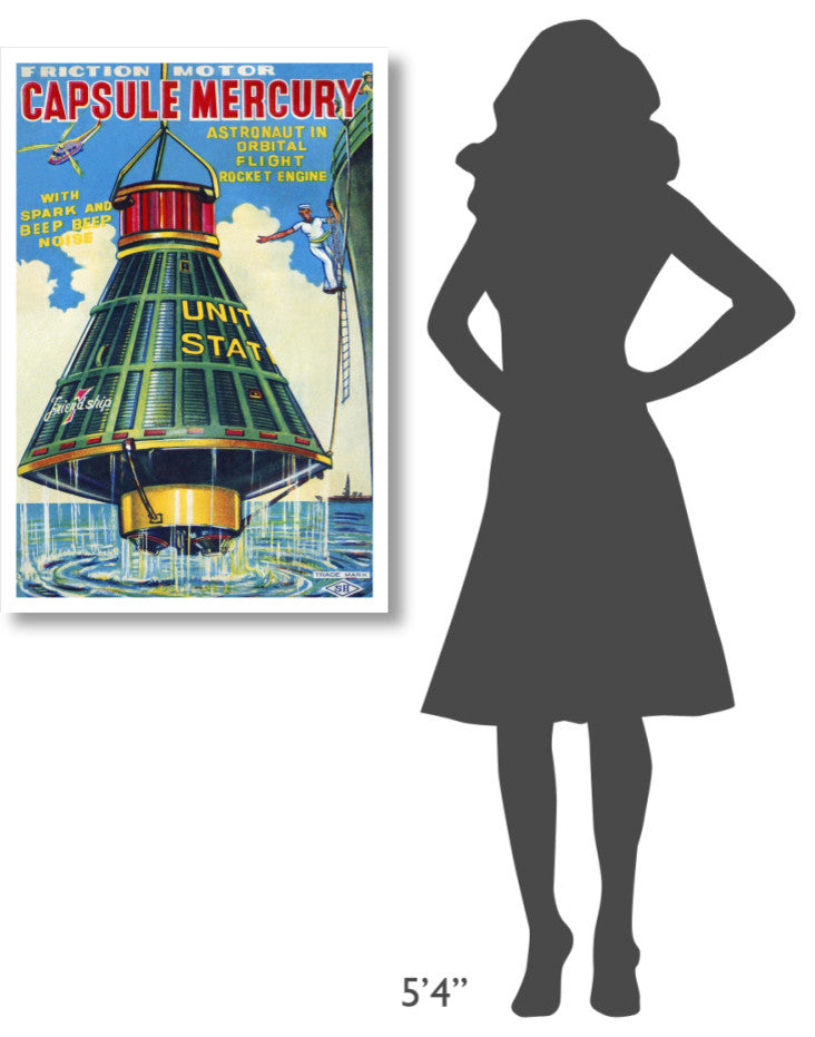 "Capsule Mercury" Digital Paper Print by Retrorocket, 26"x38"