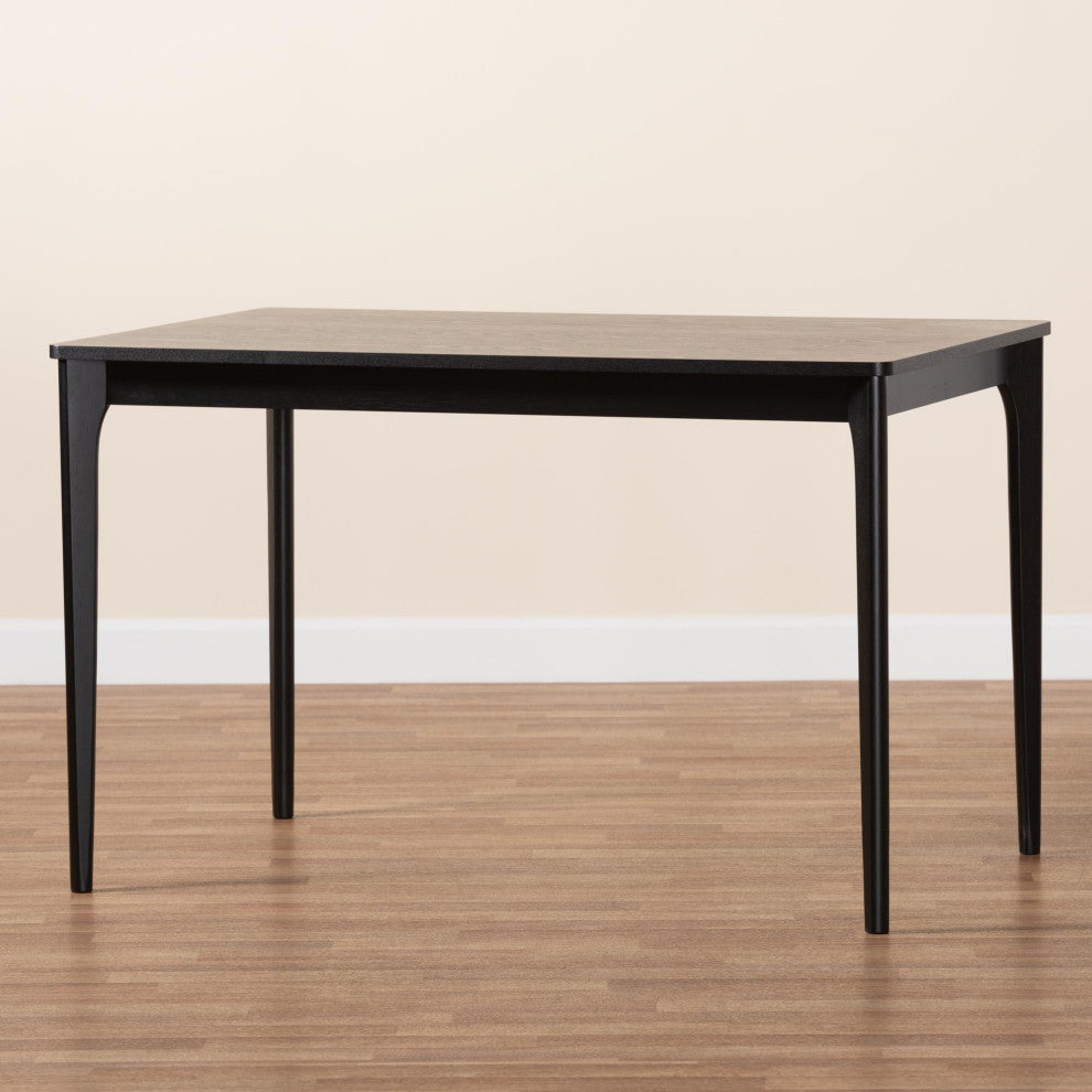 Shurik Wood Dining Table, Black