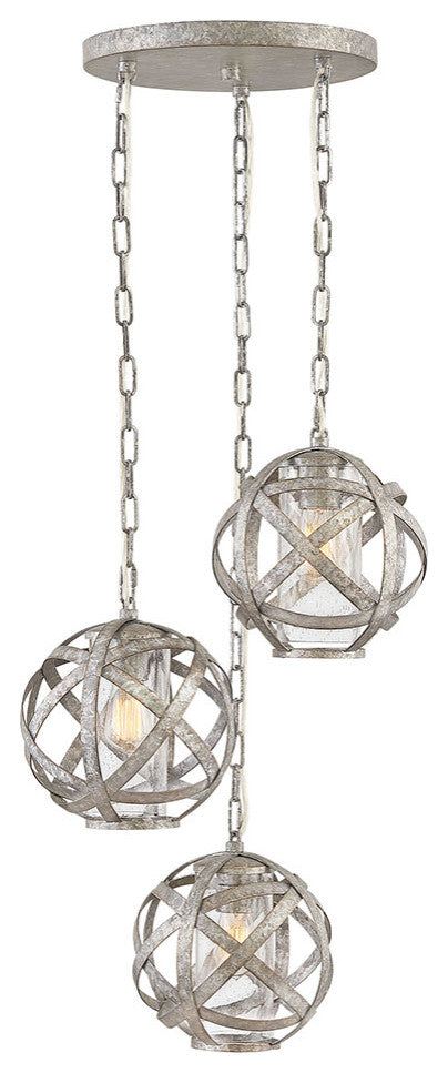 Hinkley Carson Small Pendant, Weathered Zinc