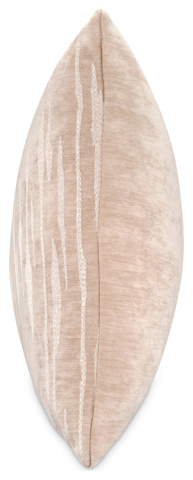 GLAMtastic Parallel 19" Square Pillow, Set of 2, Cream