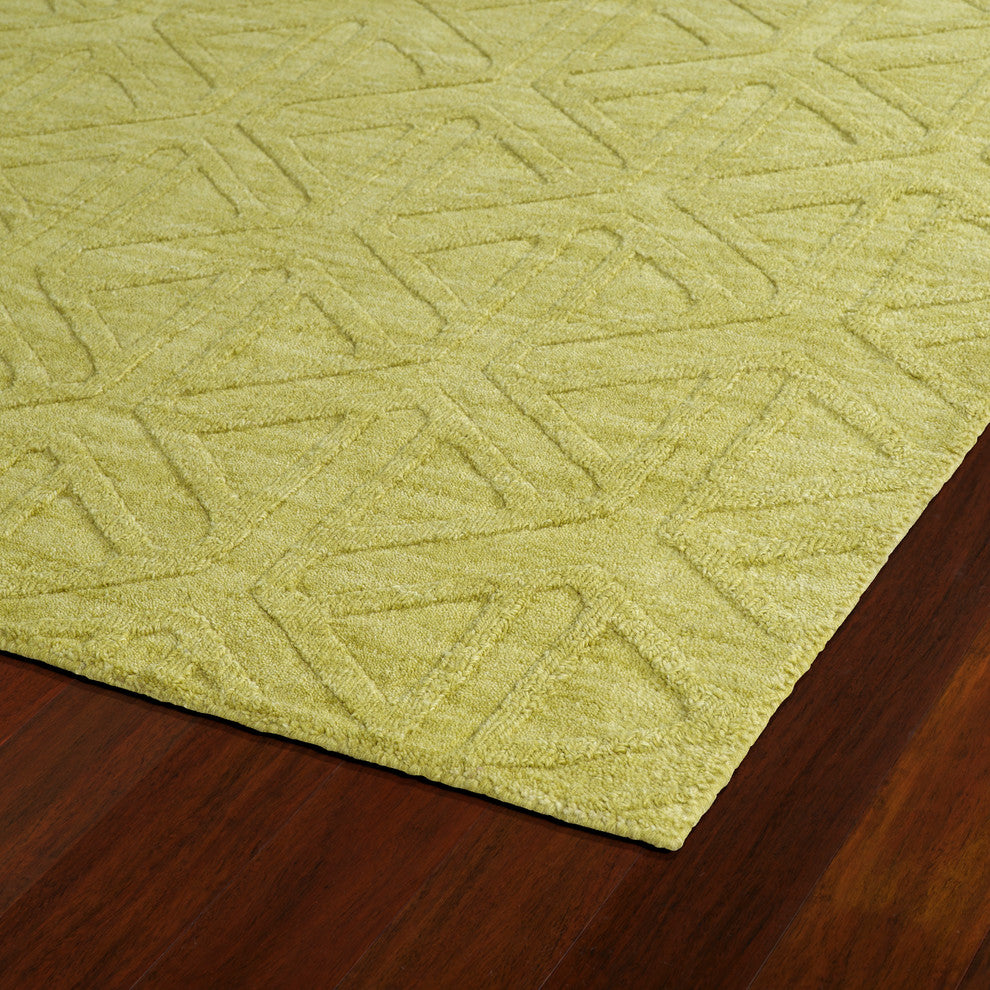 Kaleen Hand-Tufted Imprints Modern Wool Rug, Wasabi, 5'x8'