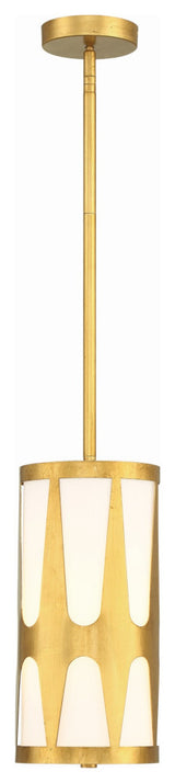 Crystorama Lighting Group ROY-801 Royston 7"W Mini Pendant - Antique Gold