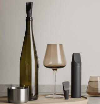 Ilo Set of 4 Wine Accessories, Moonbeam/Beige