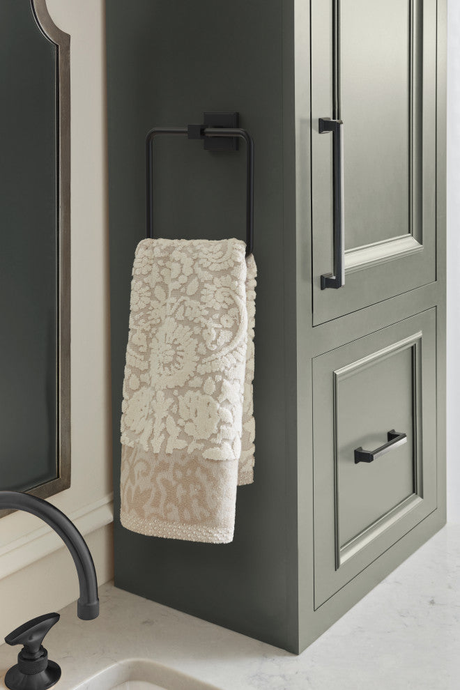 Amerock Appoint Traditional Towel Ring, Matte Black
