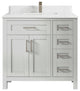 Cambridge 36 Center Sink Bath Vanity in Coventry Gray 1.5" Empira Quartz
