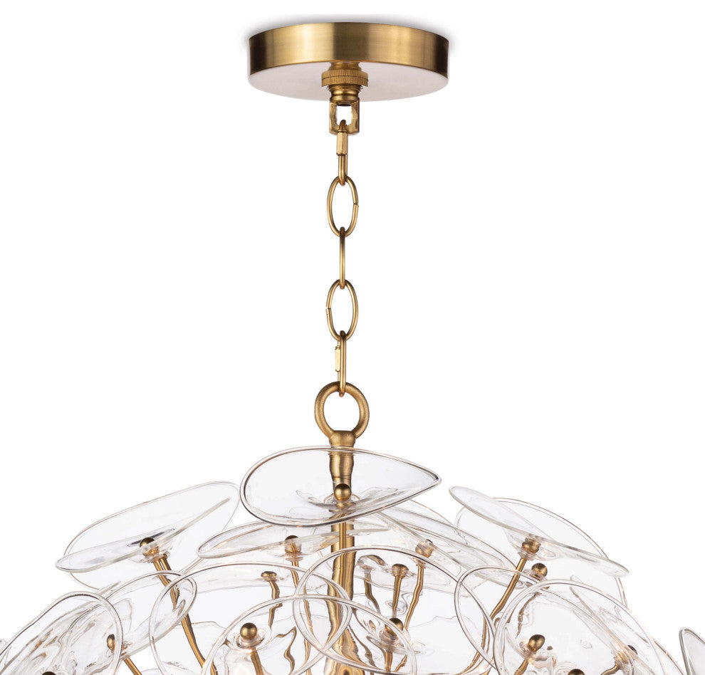 Poppy Glass Chandelier Small, Clear