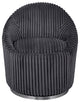 Uttermost Crue Gray Fabric Swivel Chair 23599