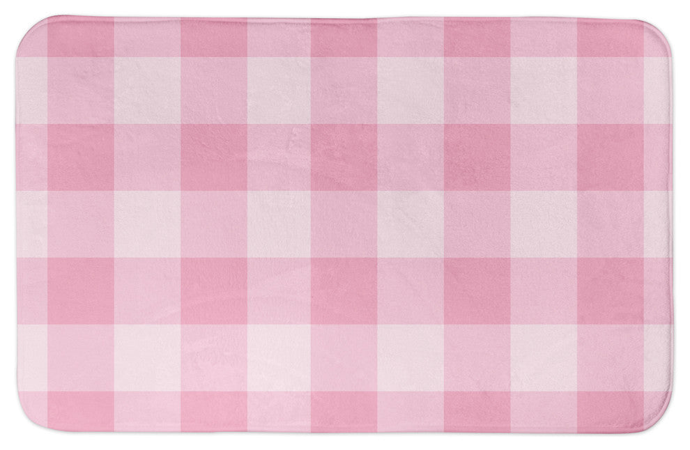Pink Buffalo Check 34x21 Bath Mat