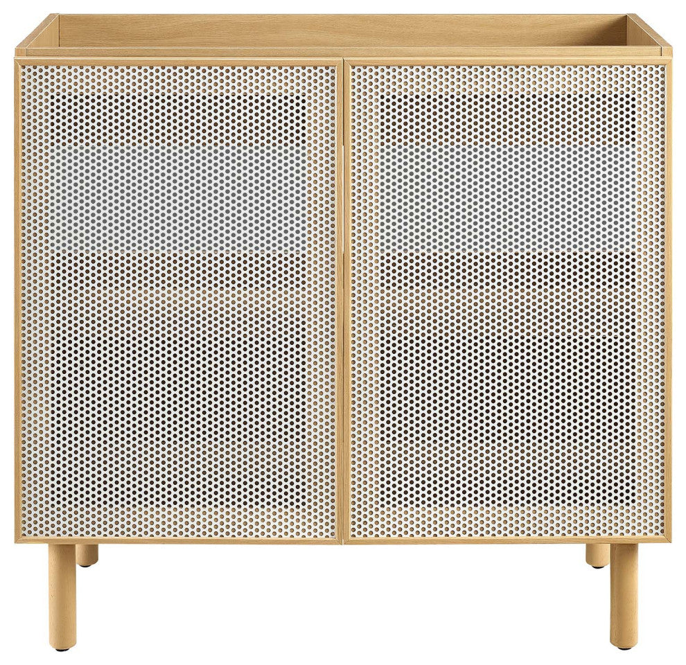 Calla 36" Perforated Metal Bathroom Vanity Cabinet (Sink Basin Not Included) - O
