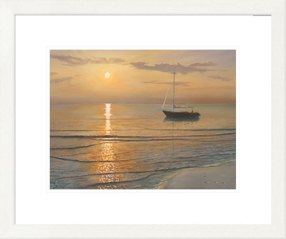 "Mattino sul mare" Framed Digital Print by Adriano Galasso, 25x21"