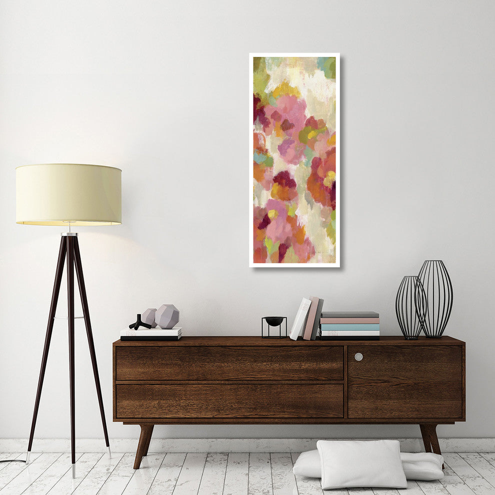 "Coral and Emerald Garden I Panel II" Print by Silvia Vassileva, 22"x52"