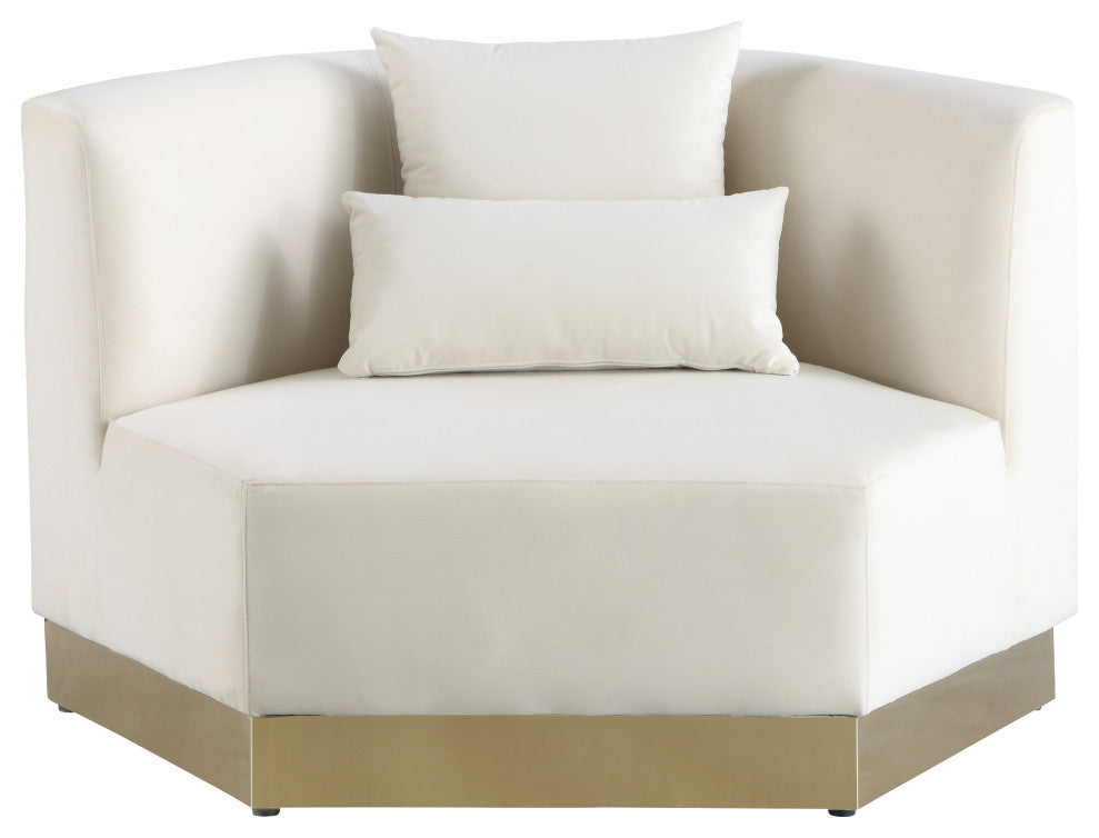 Marquis Velvet Upholstered Set, Cream, Chair