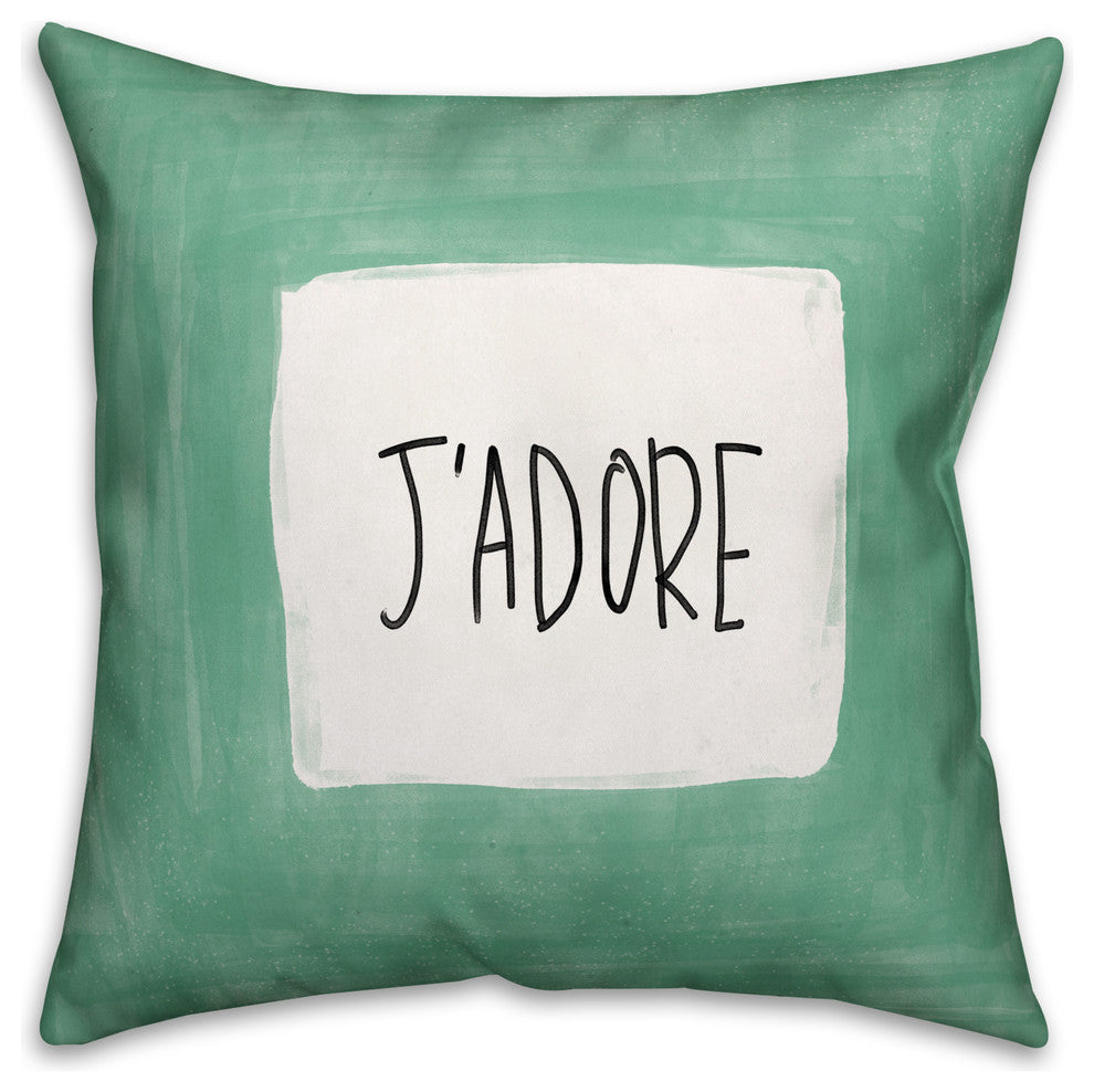 J'adore 18x18 Throw Pillow