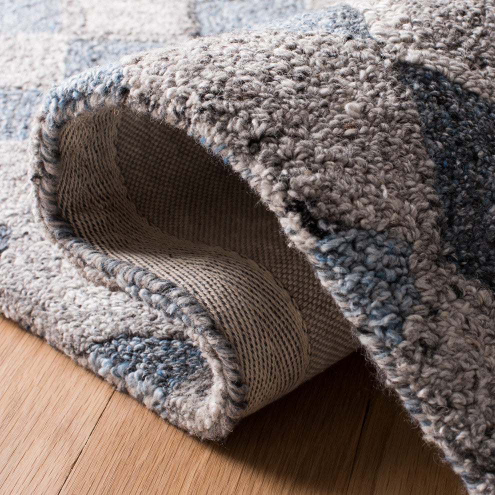Safavieh Couture Abstract Collection, ABT626 Rug, Grey/Blue, 7' Square