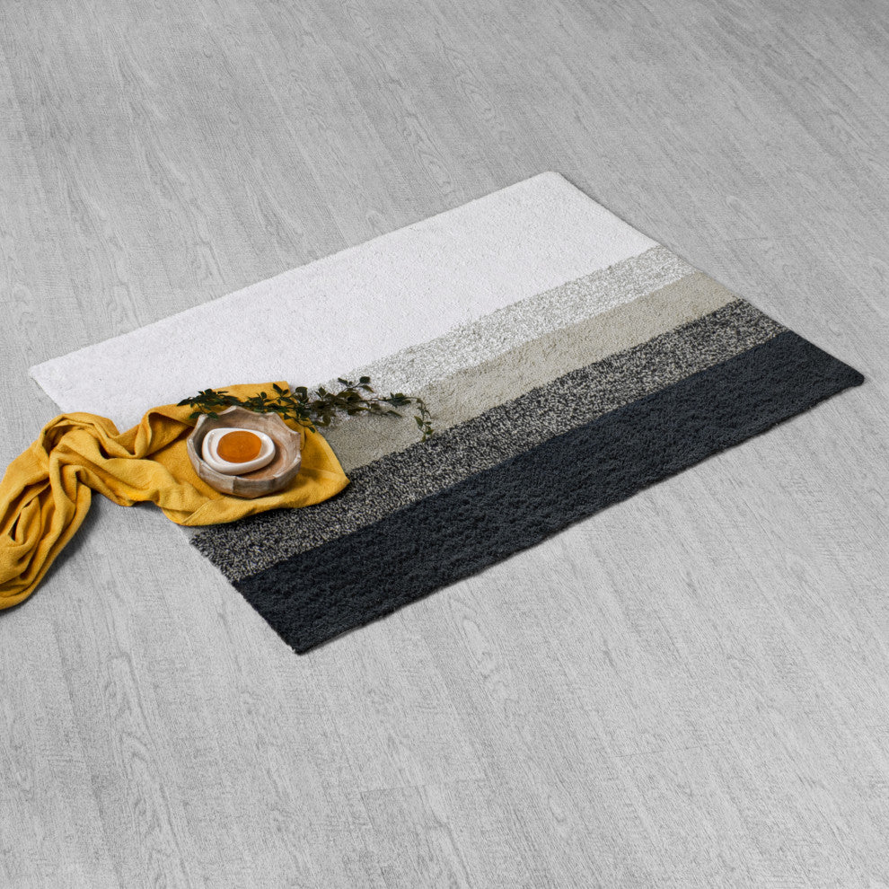 Avebury Cotton Bath Mat, Gray, 30x50