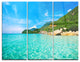 "Sky Mountain and Water" Photo Metal Wall Art, 3 Panels, 36"x28"