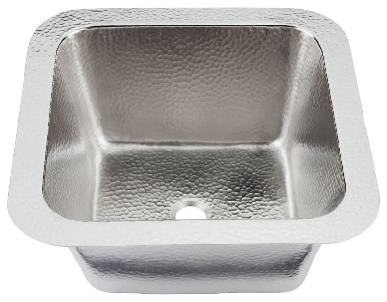 Thompson Traders 1S-BRN Tamayo 15-5/8" Single Basin Drop-In / - Hammered Nickel