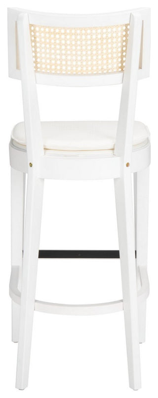 Safavieh Galway Cane Bar Stool, White/Natural