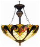 CHLOE LIAISON Tiffany-style 2 Light Victorian Inverted Ceiling Pendant 18" Shade