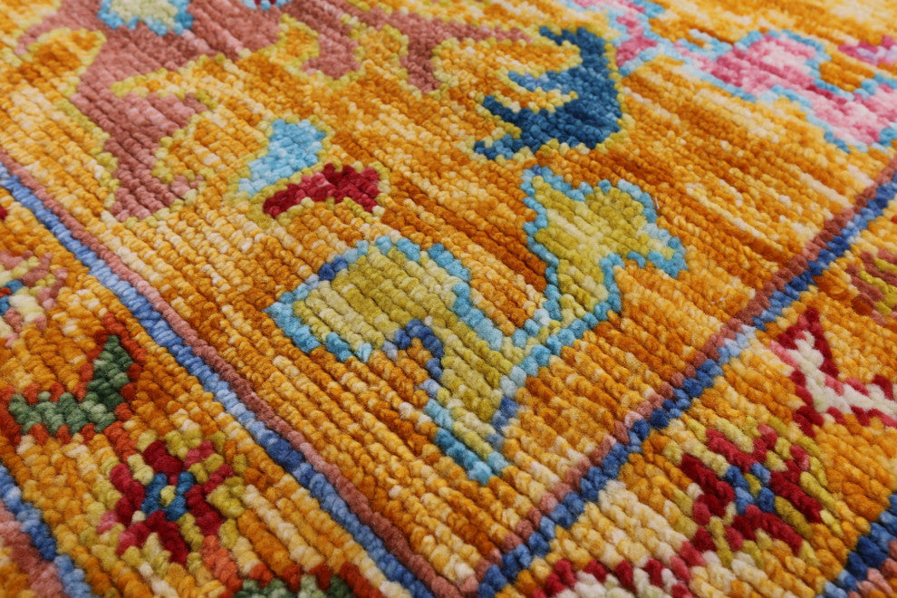 8' Square Turkish Oushak Handmade Wool Rug - Q16061