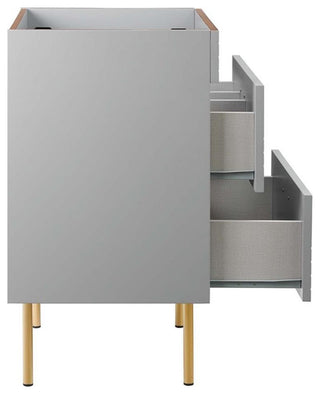 Modway Daybreak 23.5" Particleboard MDF Wood and Metal Bathroom Vanity in Gray