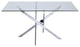 Xander Dining Table, Chrome Legs, Rectangular Top