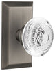 Studio Plate Passage Crystal Egg and Dart Knob, Antique Pewter, 2.375"