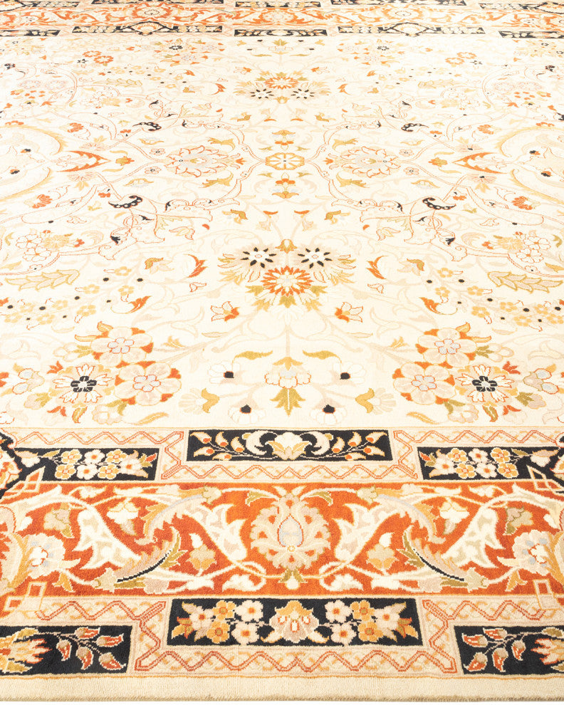 Vadodara, One-of-a-Kind Hand-Knotted Area Rug Ivory, 9'0"x12'5"