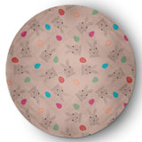5' Round Bunnies and Eggs Easter Chenille Indoor/Outdoor Rug