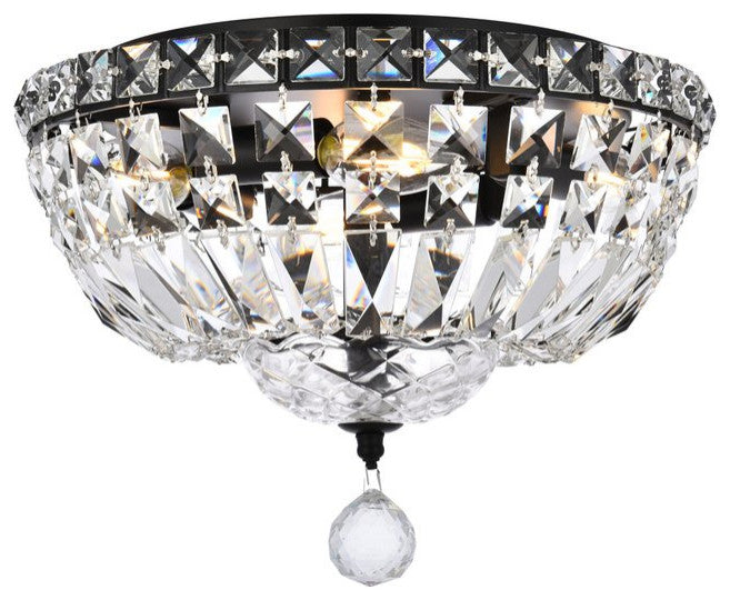 Elegant Lighting Value Tranquil 4-Light Flush Mount Black