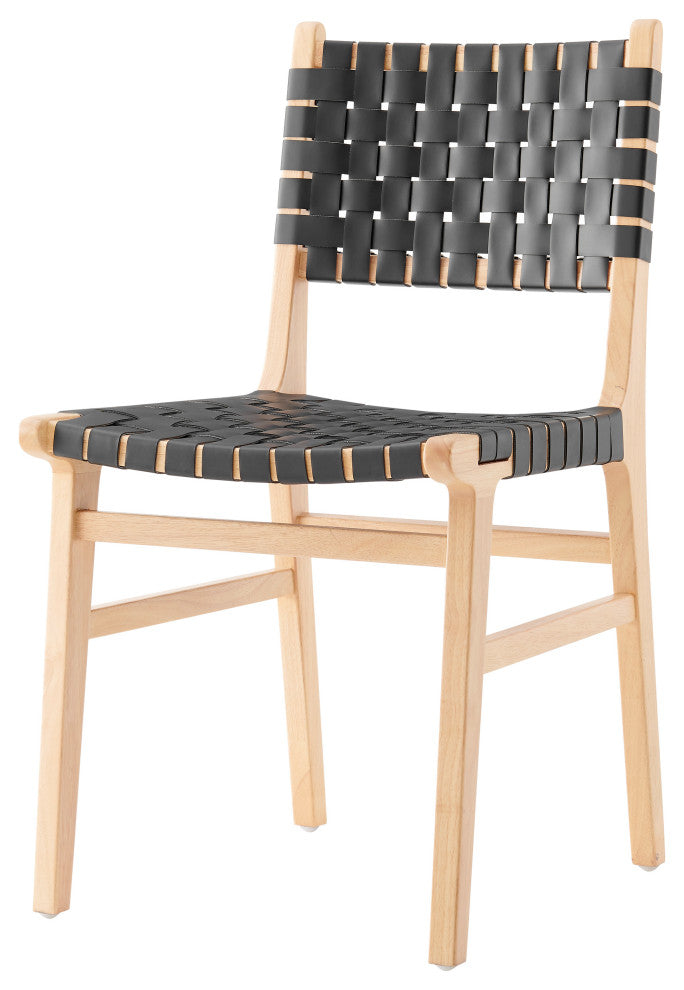 Marco PU Dining Side Chair in Black (Set of 2)