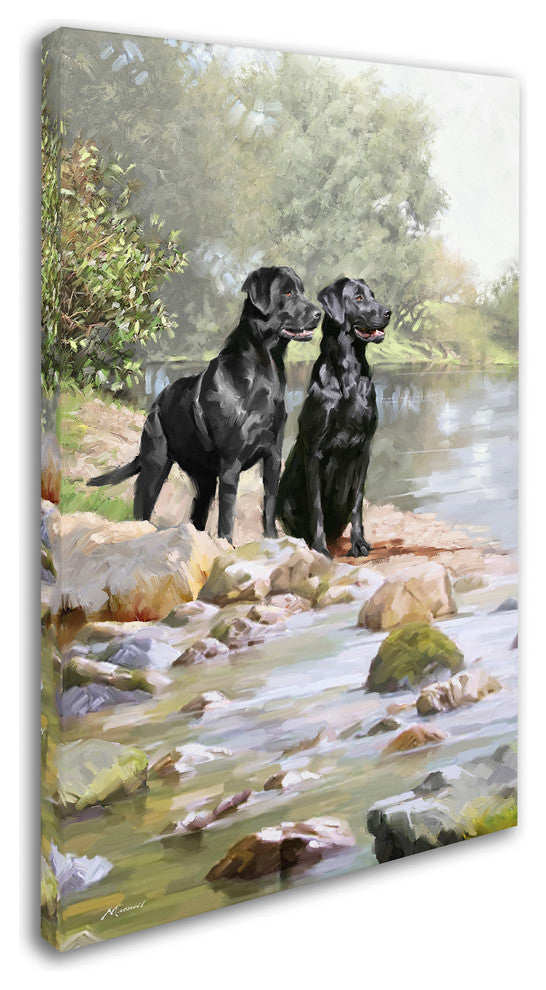 The Macneil Studio 'Black Labradors' Canvas Art, 32"x22"