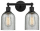 Innovations 616-2W-BK-G257 Caledonia 2 Light Bath Vanity Light, Matte Black