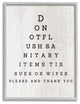 Eye Chart Funny Word Bathroom Laundry Wood Design, 11"x14"
