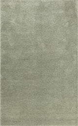 Haze Solid Low-Pile Runner Rug, Green, 9 X 12