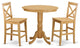 3 Pc Dining Counter Height Set - Dining Table And 2 Bar Stools