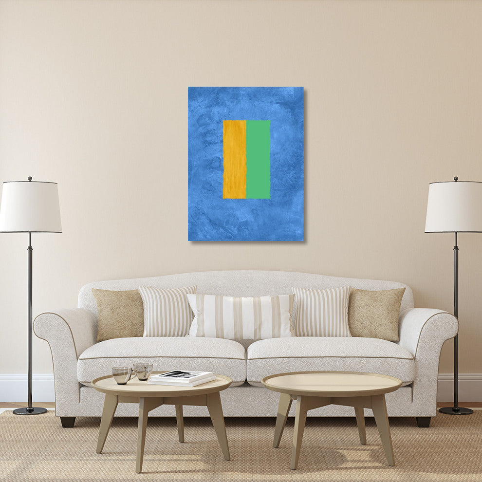 "Blue And Square Theme 2" Fine Art Print