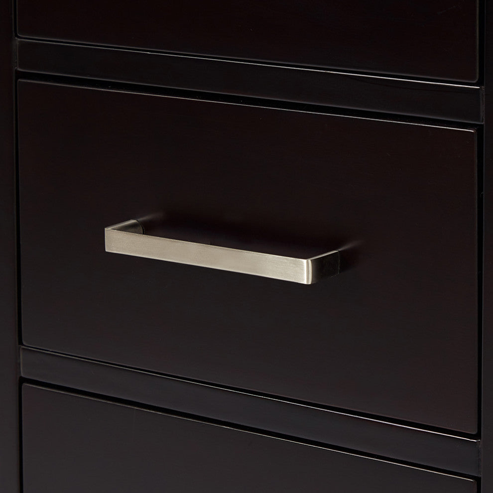 ARIEL Cambridge 43" Left Offset Rectangle Sink Bathroom Vanity Quartz Top