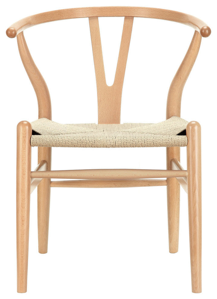 Modern Contemporary Kitchen Wood Dining Armchair Natural