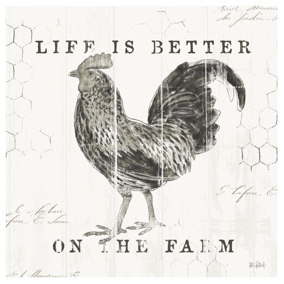 "Farmhouse Fresh III" Digital Paper Print by Katie Pertiet, 26"x26"