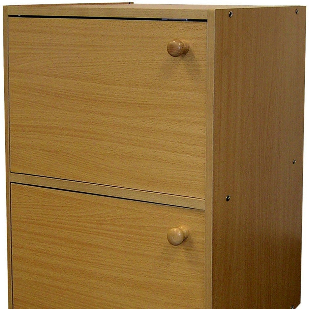 Standard Natural Double Door Verticle Book Shelf