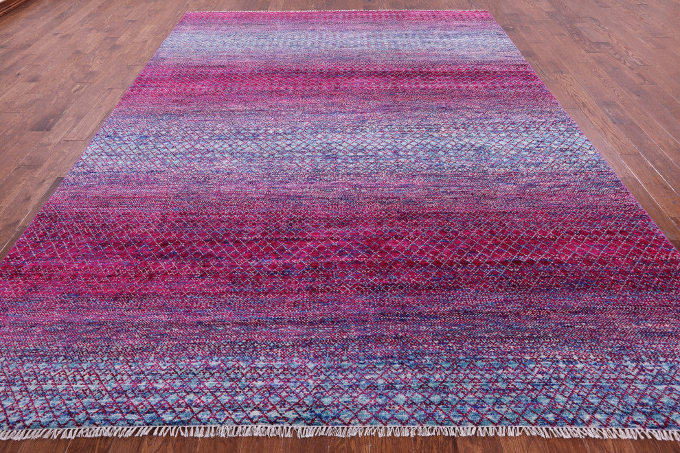 Wool & Silk  Savannah Grass Handmade Rug 9' 2" X 12' 2" - Q15433