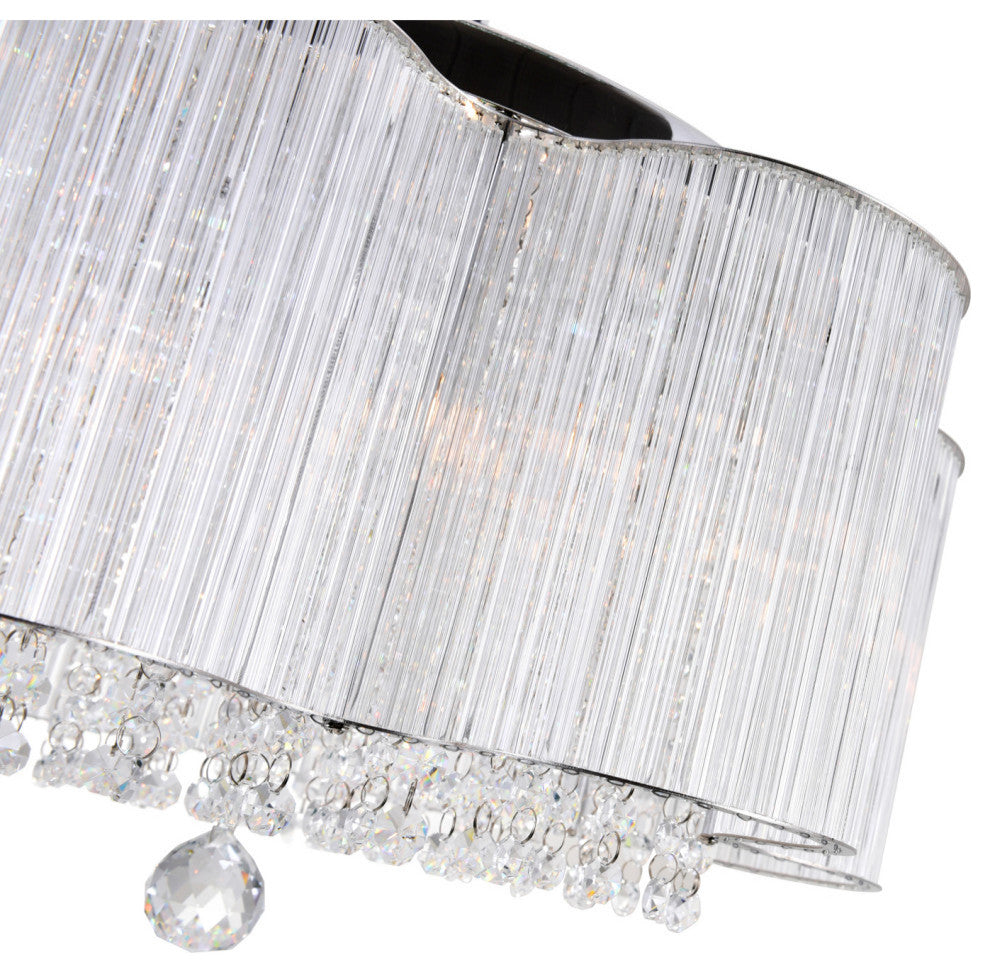 Spring Morning 7 Light Down Chandelier With Chrome Finish