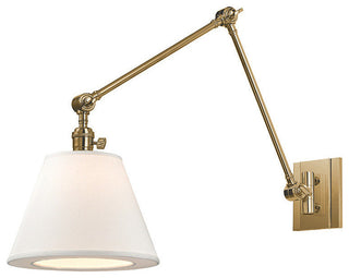 Hillsdale, One Light Vertical Swivel Wall Sconce, Aged Brass Finish