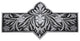 Dianthus Pull Antique Brass, Brilliant Pewter (Enameled)