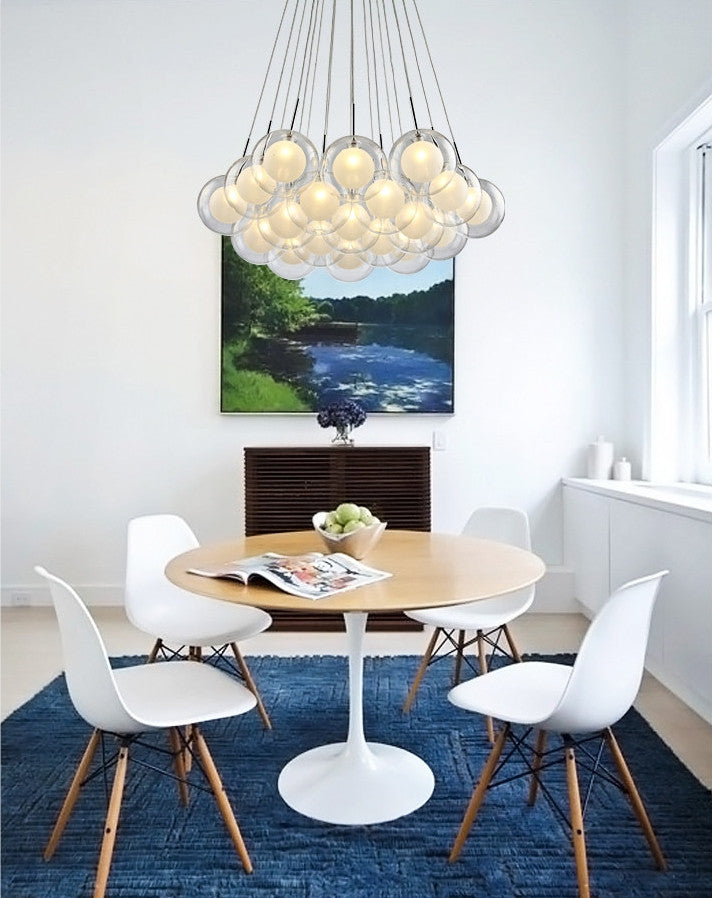 MIRODEMIÂ® Le Bar-sur-Loup Glass Balloons Design Chandelier, 13 Heads