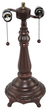Serena d'italia Tiffany 2-Light Red Dragonfly 25" Table Lamp
