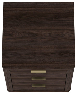 Manhattan Comfort Evelyn Nightstand, Brown, Single