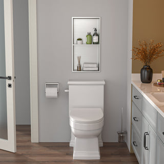 Stainless Steel Shower Niche Recessed Double Layer No Tile Needed , Brushed