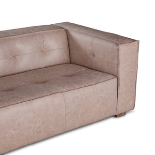 Portia Cream Leather Sofa